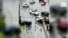 Верижна катастрофа в София, кола се качи на мантинелата