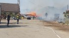 Огромен пожар на гара Кочериново затвори Е-79