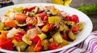 Салата с патладжан и червена чушка по гръцки - рецепта