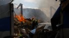 Руски дрон предизвика пожар в склад в Киевска област (СНИМКИ)