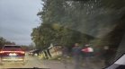 Пиян шофьор се преобърна по таван край Плевен (ВИДЕО)