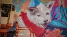 "Приятелство на колело": Нов стенопис преобрази ул. "Славянска" в София (СНИМКИ)