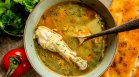 Рецепта за пилешка супа със спанак и крутони