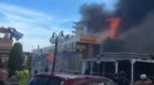 Голям пожар в Слънчев бряг, гъст дим изплаши туристите
