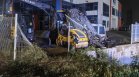 Тежка катастрофа в София, кола "прелетя" над бетонова стена, заби се в багер