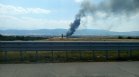 Пожарът край АМ "Тракия" е овладян, продължава гасенето на локални огнища