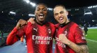 Късен гол донесе победата на "Милан", "Лацио" завърши мача с 8 играчи