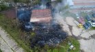 Голям пожар горя в изоставен склад в София