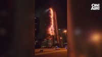 Пожар горя в 35-етажна сграда в Дубай в близост до