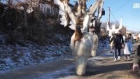 Станчинари в кукерки костюми наричат за здраве и берекет в петричкото село Ключ