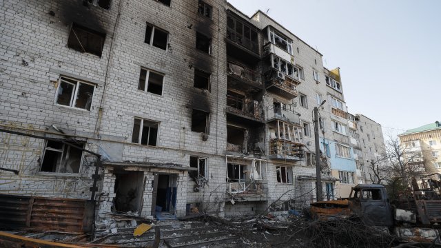 Експлозии удариха украинската столица Киев съобщи кметът ѝ Виталий Кличко По